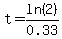 t=ln%282%29%2F0.33