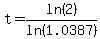 t=ln%282%29%2Fln%281.0387%29