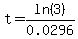 t=ln%283%29%2F0.0296