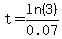 t=ln%283%29%2F0.07