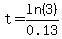 t=ln%283%29%2F0.13