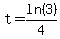 t=ln%283%29%2F4