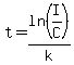 t=ln%28I%2FC%29%2Fk