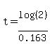 t=log%28%282%29%29%2F0.163