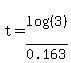 t=log%28%283%29%29%2F0.163
