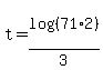 t=log%28%2871%2A2%29%29%2F3