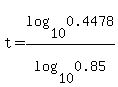 t=log%2810%2C0.4478%29%2Flog%2810%2C0.85%29
