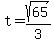 t=sqrt%2865%29%2F3
