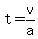 t=v%2Fa