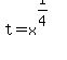 t=x%5E%281%2F4%29