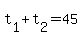 t%5B1%5D%2Bt%5B2%5D=45