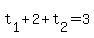 t%5B1%5D+%2B+2+%2B+t%5B2%5D+=+3