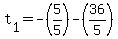 t%5B1%5D+=+-+%285%2F5%29+-+%2836%2F5%29