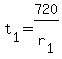 t%5B1%5D+=+720%2Fr%5B1%5D