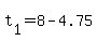 t%5B1%5D+=+8-4.75