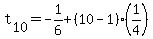 t%5B10%5D=-1%2F6%2B%2810-1%29%281%2F4%29