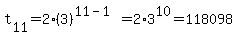 t%5B11%5D=+2%283%29+%5E%2811-1%29=2%2A3%5E10=118098