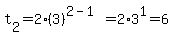 t%5B2%5D=+2%283%29+%5E%282-1%29=2%2A3%5E1=6