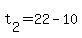 t%5B2%5D+=+22+-+10