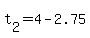 t%5B2%5D+=+4+-+2.75