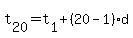 t%5B20%5D+=+t%5B1%5D+%2B+%2820+-+1%29d