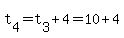 t%5B4%5D=t%5B3%5D%2B4=10%2B4