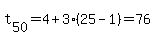 t%5B50%5D=4%2B3%2825-1%29=76