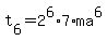 t%5B6%5D+=+2%5E6%2A7%2Ama%5E6
