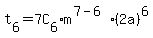 t%5B6%5D+=+7C%5B6%5D%2Am%5E%287-6%29%2A%282a%29%5E6