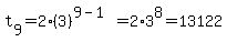 t%5B9%5D=+2%283%29+%5E%289-1%29=2%2A3%5E8=13122