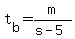t%5Bb%5D+=+m%2F%28s+-+5%29