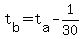 t%5Bb%5D+=+t%5Ba%5D+-+1%2F30