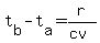 t%5Bb%5D-t%5Ba%5D+=r%2F%28cv%29