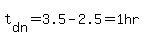 t%5Bdn%5D=3.5-2.5=1hr