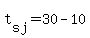 t%5Bsj%5D+=+30+-+10