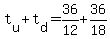 t%5Bu%5D+%2B+t%5Bd%5D+=+36%2F12+%2B+36%2F18