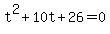 t%5E2%2B10t%2B26=0