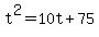 t%5E2=10t%2B75