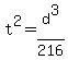 t%5E2=d%5E3%2F216
