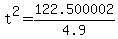 t%5E2+=+122.500002%2F4.9+
