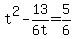 t%5E2+-+13%2F6+t+=+5%2F6