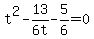 t%5E2+-+13%2F6+t+-+5%2F6+=+0