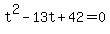 t%5E2-13t%2B42=0