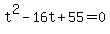 t%5E2-16t%2B55=0