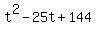 t%5E2-25t%2B144