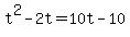 t%5E2-2t=10t-10
