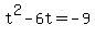 t%5E2-6t=-9