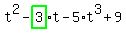 t%5E2-highlight_green%28+3+%29%2At-5%2At%5E3%2B9