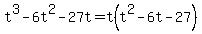 t%5E3-6t%5E2-27t+=t%28t%5E2-6t-27%29