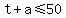 t+%2B+a+%3C=+50